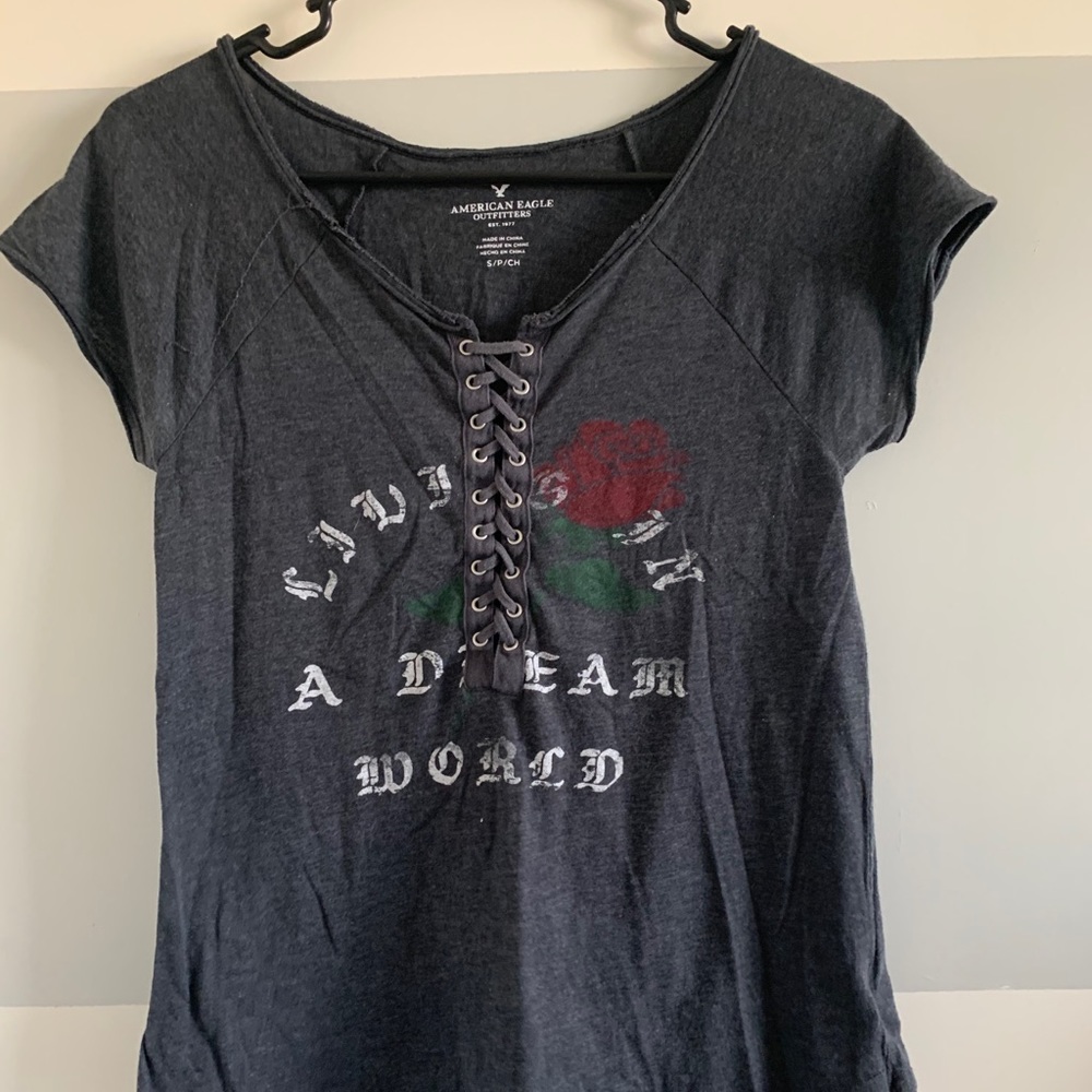 rock n roll off the shoulder t-shirt